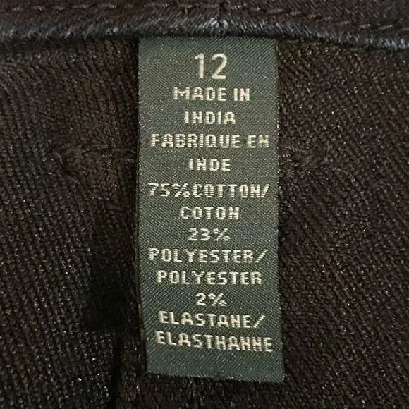 Lauren Ralph Lauren dark denim skirt condition size 12 cotton polyester western - Picture 11 of 15